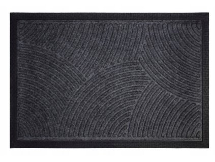 rohož  60x40cm VLNKY DN-01 šedá, guma+textil