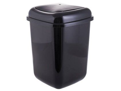 koš odp.28l QUATRO černý,rovný výklop
