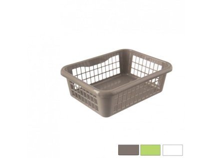 košík A6 20x15,5x 6,6cm, prolamovaný, 3barvy, plast