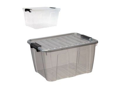 box 30,0l HOME Plus 25,2x36x47cm, úchyty víka, plast