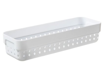 košík SEOUL M-organ., 24x8x5cm-bílý, plast