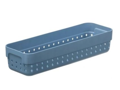 košík SEOUL M-organ., 24x8x5cm-sev.modrý, plast