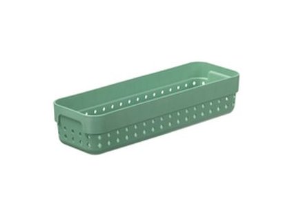 košík SEOUL M-organ., 24x8x5cm-zel.rozmarýn, plast