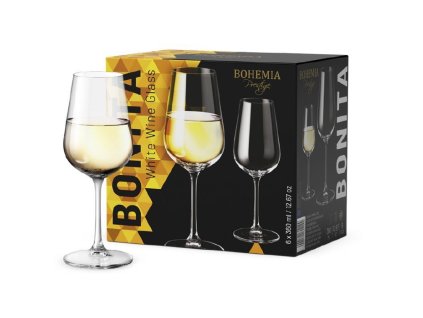 sklen. 360ml, 6ks, BOHEMIA PR. BONITA, bílé víno