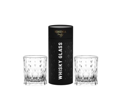 sklen. 300ml, 2ks, BOHEMIA PR. whisky CONTE, DB