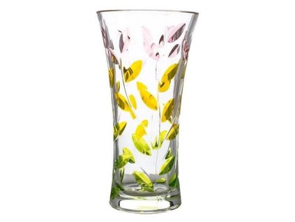 váza 28cm, BOHEMIA PR. LAURUS SPRING, barev. sklo