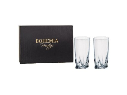 sklen. 350l, 6ks, BOHEMIA PR. QUADRO, long drink, DB