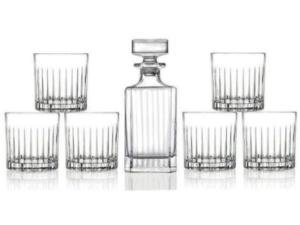 karafa 0,75l+sklen. 313ml, 6ks, RCR TIMELESS, whisky, DB