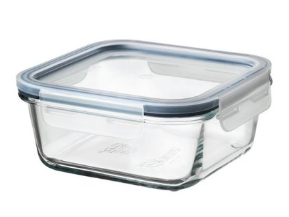dóza 0,52l, 13x13x5,6cm, THERMO, var.sklo, plast.víčko+ventil