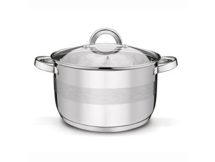 hrnec d24cm+PO sklo, ( 5,0l) ROGER, indukce, NR