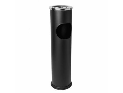 koš odp. d15,5cmx56cm, černá popelník, stojící, kov