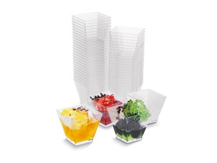 pohárek  60ml 4boký FINGERFOOD pyramida, 50ks, plast