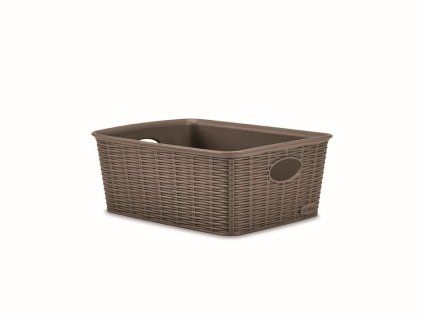 košík 25x19,5x10cm, mocca ELEG.-M high, im.ratan