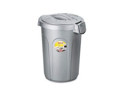 koš odp.23l POPELNICE stříbrná, d37x46 s víkem