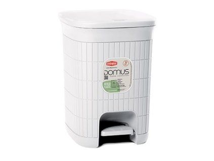 koš odp.20l pedál.bílý DOMUS, 31x27x38cm, plast
