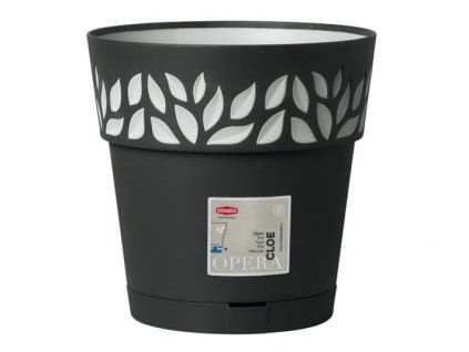 květ. d30xh29cm CLOE GRAFIT/šedá+miska