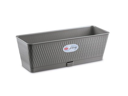 truhlík  50cm LIBERTY kam.šedý+miska,š18,v.16cm, plast