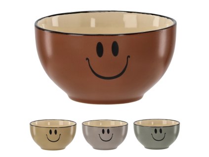 miska d18cm polév. ÚSMĚV, 3barvy, porcelán