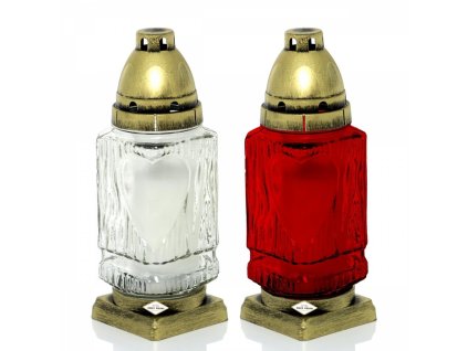 lampa hřbit. 19,5cm, s víčkem, mix barev, 24hod