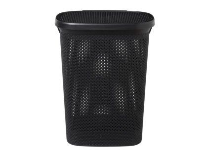koš 60l na použ. prádlo 35x45cm, v.58cm, černý, plast