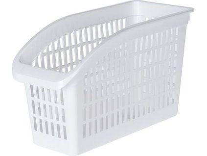 košík-organizér 13x29x17cm, bílý, plast