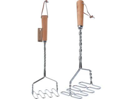 mačkadlo brambor SPIRÁLA dvojitá, 37cm, dřevo/kov