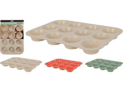 forma MUFFINY 12ks, 33x25x3cm,mix barev, silikon