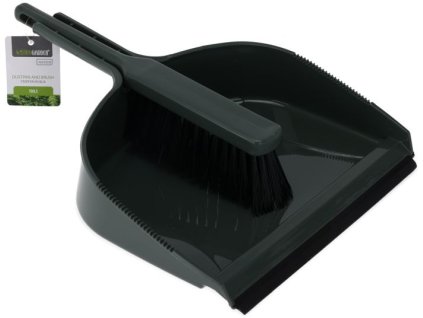 smetáček+lopatka š.32,5xdél.41cm, zelená, plast/extra velká/