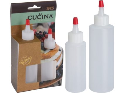 zdobička láhev 2kusy, 60ml/120ml CUCINA, plast