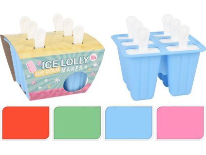 tvořítko na 6ks nanuků, 4barvy, plast