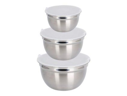 miska sada 3ks, d14,16,18cm s plast.víčkem, NR