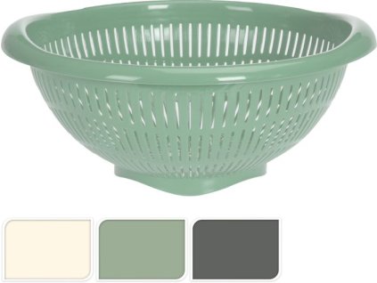 cedník d30x14cm, stojící, 2ucha, 3barvy, plast