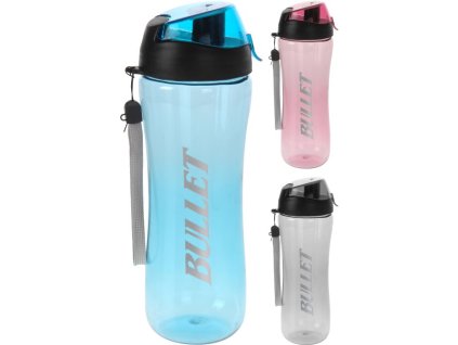 láhev 0,7l BULLET, sport,  kryt+nápitka, transp.plast