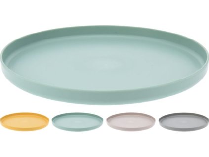 talíř d25,5cm, mix barev, recyklovaný plast