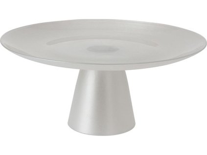 podnos d28cm na noze, perleťově matné sklo