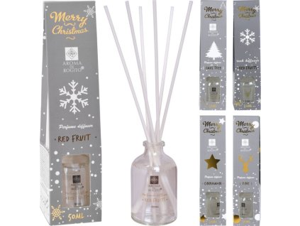 difuzér set,  50ml, 4druhy, vánoční, sklo