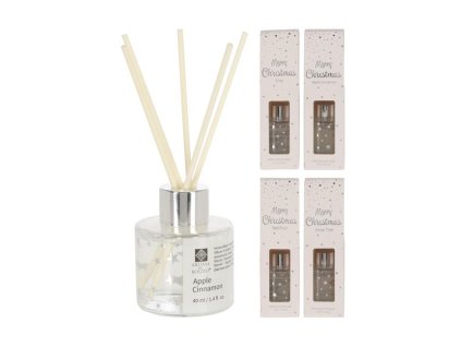 difuzér set,  40ml, 4druhy, vánoční, sklo