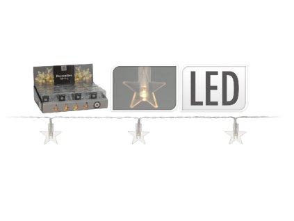 řetěz 100cm LED, hvězdy ván.na stůl, na baterie