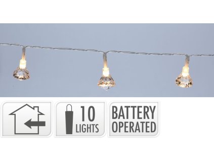 řetěz  100 cm , LED, DIAMANTY, na baterie