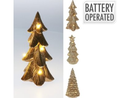 stromeček 15,5cm, vánoční, LED osv., mix druhů
