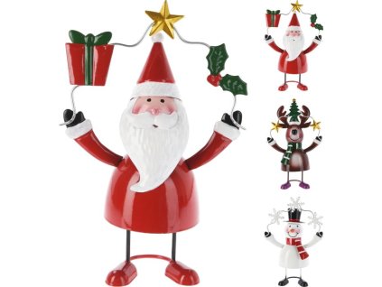 figurka VÁNOČNÍ 18cm, různé druhy, kov