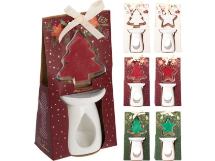 lampa-aroma ker. s voskem, vánoční, mix barev