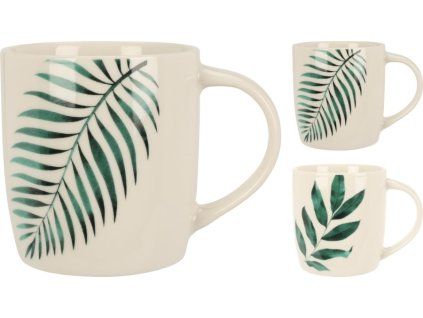 hrnek 325ml, LISTY, mix druhů, porcelán