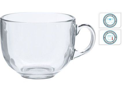 hrnek 440ml JUMBO, tvrz.sklo