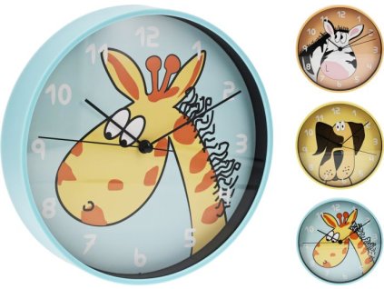 hodiny d19,5cm ZVÍŘÁTKA, mix druhů, dětské