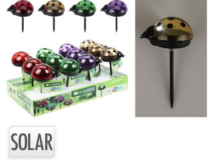 svítilna solární BERUŠKA, 4barvy, LED, plast*Konec