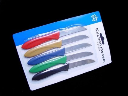 nůž kuch.7cm - 5ks barevný mix, NR/plast