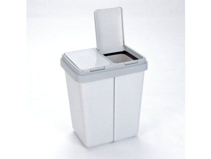 koš odp.2x23l DUO, hran., výklop, plast