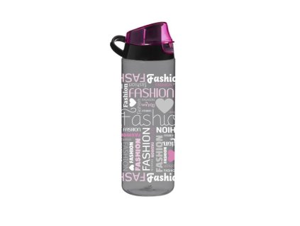 láhev 0,75l FASHION, šedorůž., nápitka+kryt, sport, plast