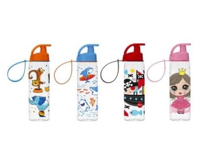 láhev 0,50l 4 DEKORY, nápitka, kryt, dětská, plast